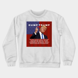 Dump Trump 2020 illustration Crewneck Sweatshirt